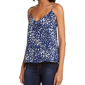 L'Agence Top Womens Jane Silk Camisole Tank VNeck Spaghetti Strap Satin Large